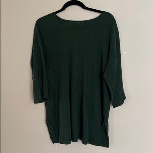 Eileen Fisher Forest Green Knit Top